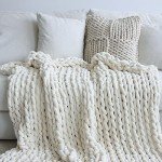 Handmade Thick Knit Fleece Throw Blanket 102x127 cm