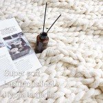 Handmade Thick Knit Fleece Throw Blanket 102x127 cm
