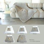 Handmade Thick Knit Fleece Throw Blanket 102x127 cm