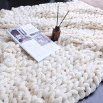 Handmade Thick Knit Fleece Throw Blanket 102x127 cm