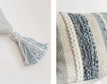 Coastal Blue Boho Lumbar Pillow Cover 35.6 x 91.4 cm
