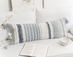 Coastal Blue Boho Lumbar Pillow Cover 35.6 x 91.4 cm