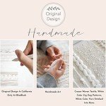 BlissBlush Cream Boho Lumbar Pillow Cover 35.6x91.4 cm