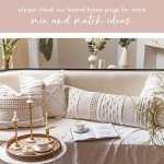 BlissBlush Cream Boho Lumbar Pillow Cover 35.6x91.4 cm