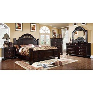 Syracuse Dark Walnut Queen Bedroom Set - 6 Pieces