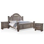 Malierd Traditional 3-Piece King Bed Set