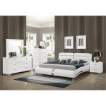 Glossy White 4-Piece King Bedroom Set