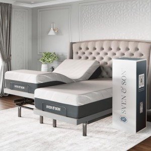 Sven & Son Split King Adjustable Bed Frame & Mattress