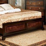 Asian Contemporary Acacia Walnut Queen Bedroom Set