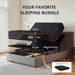 EGOHOME Adjustable King Size Bed Base with Wireless Remote