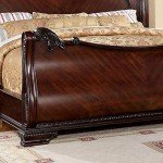Baroque Brown Cherry Queen Bedroom Set - 6 Pieces