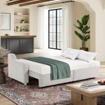 Serta Glendale Convertible Sofa Sofabed, Cream