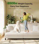 Beige Comfy Loveseat Sofa with Pillows