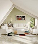 Beige Comfy Loveseat Sofa with Pillows