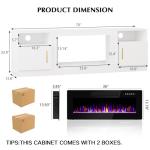 Lemberi 36" Fireplace TV Stand for 80" TVs