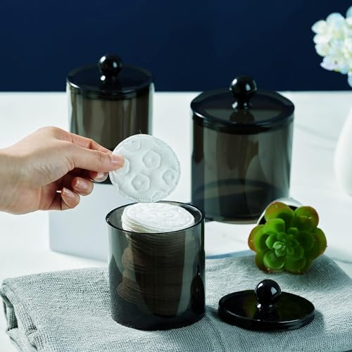 Clear Acrylic Apothecary Jars with Labels - 6 Pack