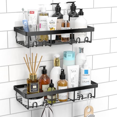 Black Shower Caddy Shelf Organizer for Home Decor