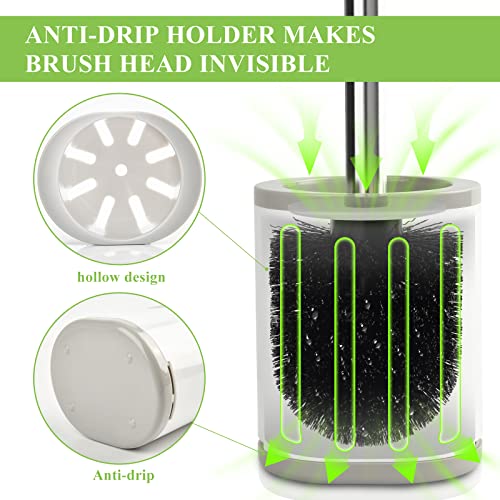 AONEZ Space-Saving Toilet Brush & Holder