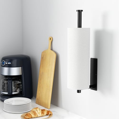 Matte Black Wall-Mounted Paper Towel Holder