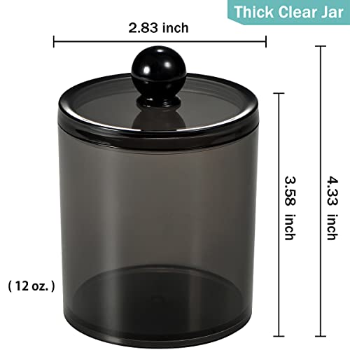 Clear Acrylic Apothecary Jars with Labels - 6 Pack