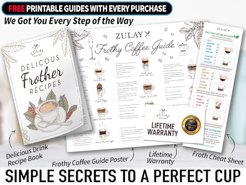 Zulay Ultra Fast Milk Frother Wand - Black