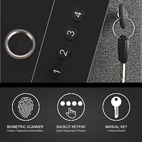 Biometric Handgun Safe with Fingerprint and PIN Access