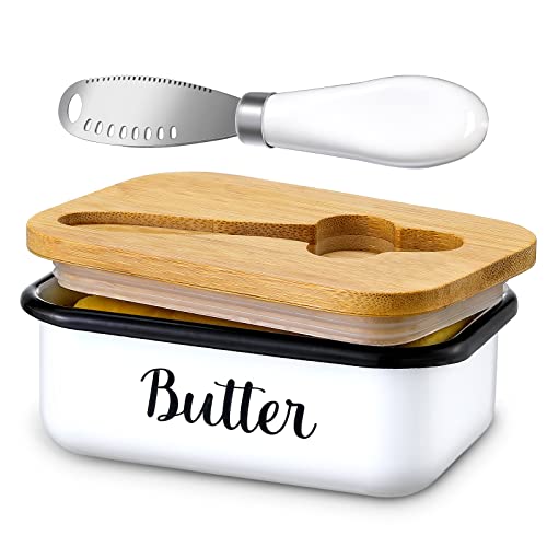 Cathedral-Style Butter Dish with Lid and Knife