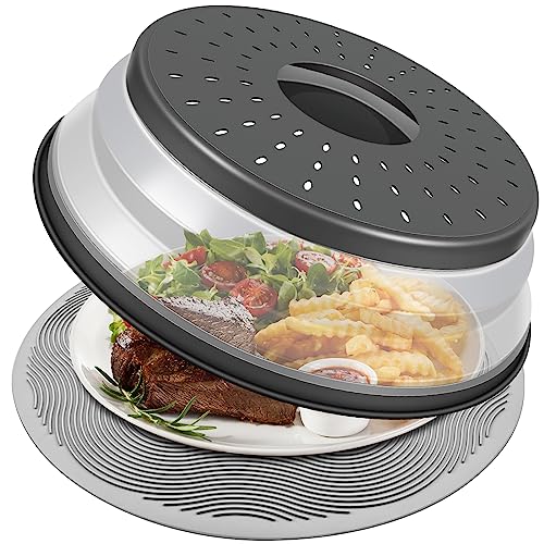 Collapsible Silicone Microwave Food Cover and Mat