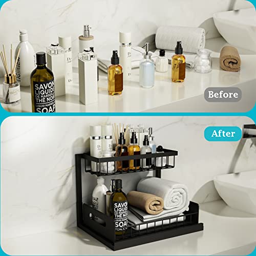 Under Sink 2-Tier Pull Out Organizer Shelf