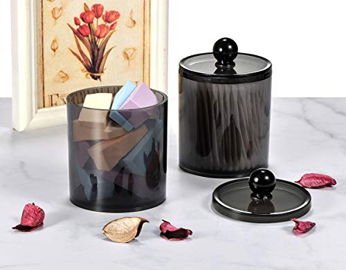 Clear Acrylic Apothecary Jars with Labels - 6 Pack