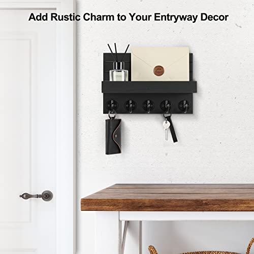 Wall-Mounted Decorative Key and Mail Holder