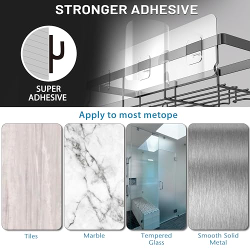 5-Pack Adhesive Corner Shower Caddy Organizer