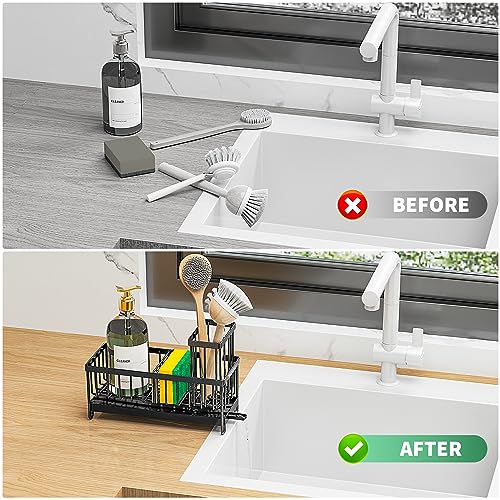 Cisily Stainless Steel Kitchen Sink Organizer Caddy