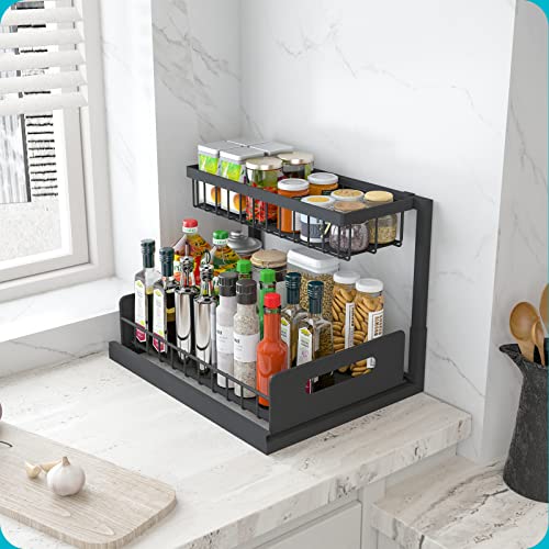 Under Sink 2-Tier Pull Out Organizer Shelf