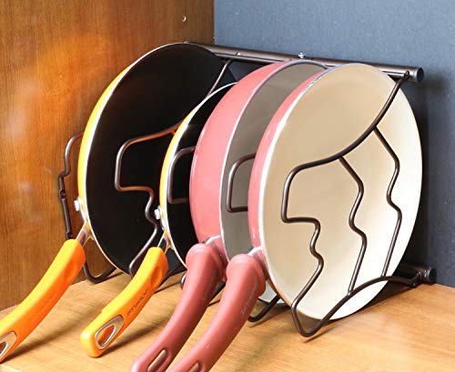 Bronze Pan Organizer Rack for Kitchen Cabinets
