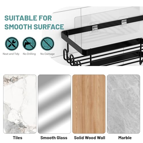 3-Pack Adhesive Corner Shower Caddy Organizer