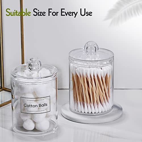 4 Pack Clear Qtip and Cotton Swab Holder