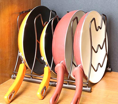Bronze Pan Organizer Rack for Kitchen Cabinets