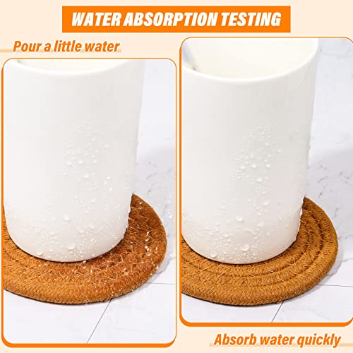 Minimalist 8-Piece Cotton Woven Coaster Set