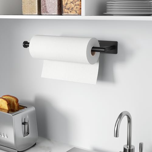 Matte Black Wall-Mounted Paper Towel Holder