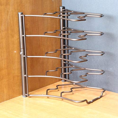Bronze Pan Organizer Rack for Kitchen Cabinets