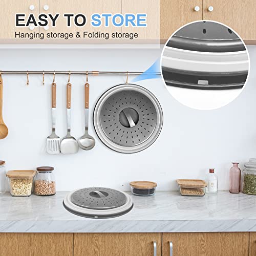 Collapsible Silicone Microwave Food Cover and Mat