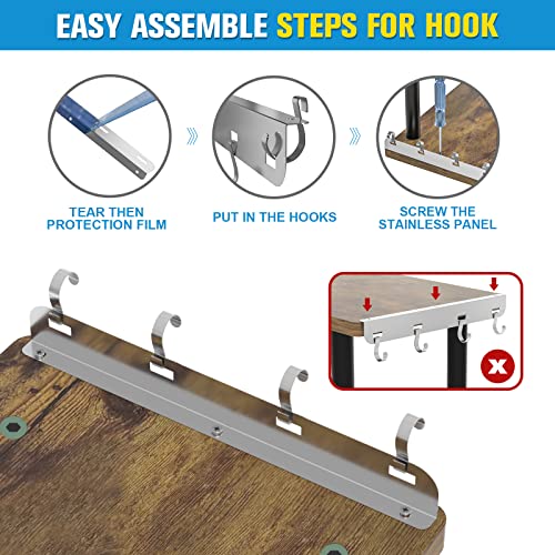 3-Tier Rustic Brown Corner Shelf Organizer