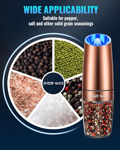 Electric Pepper and Salt Grinder Set - Adjustable