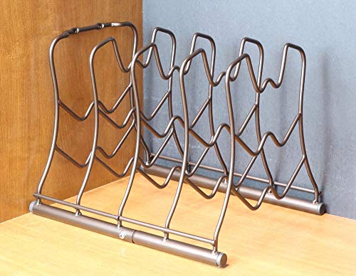 Bronze Pan Organizer Rack for Kitchen Cabinets