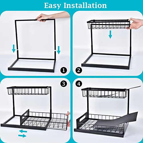 Under Sink 2-Tier Pull Out Organizer Shelf