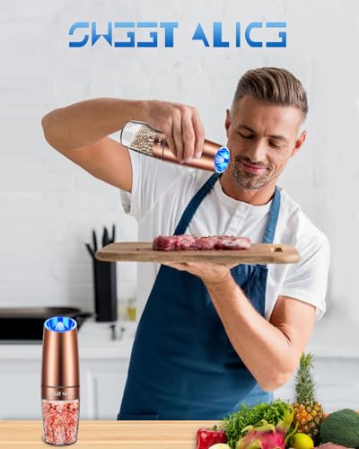 Electric Pepper and Salt Grinder Set - Adjustable