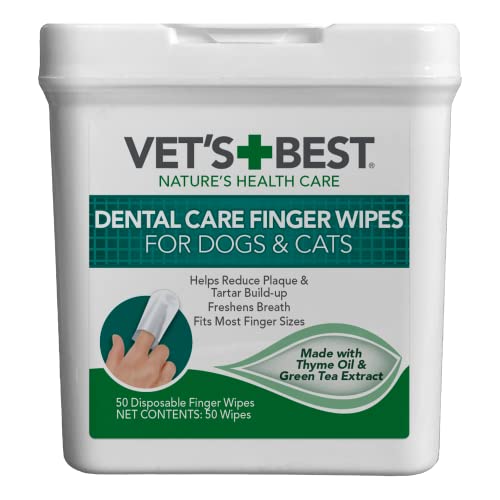 Vet's Best Dental Care Finger Wipes for Pets
