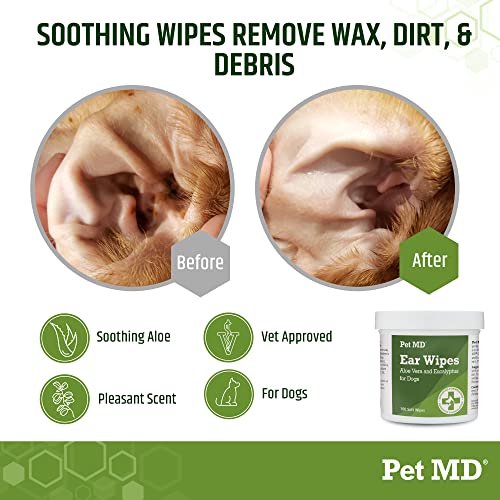 Dog Ear Cleaner Wipes with Aloe & Eucalyptus
