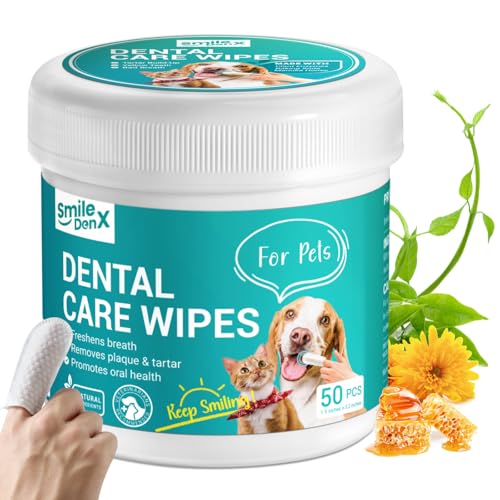SmileDenX Dental Care Wipes for Dogs and Cats